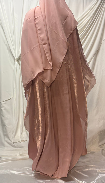 Organza Cape Abaya - Mauve