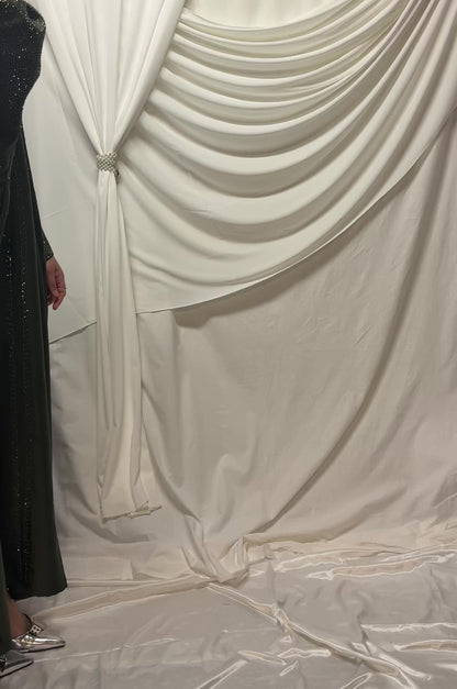 Embellished Butterfly Abaya - Olive Green
