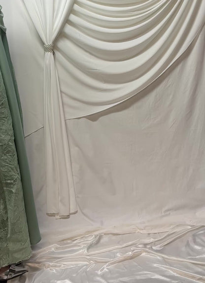 3D Floral Tulle Abaya - Light green